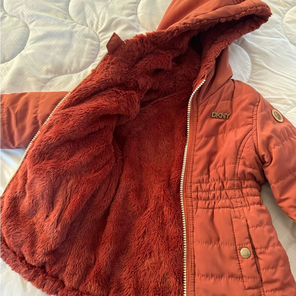 DKNY Kids' Orange Hooded Jacket